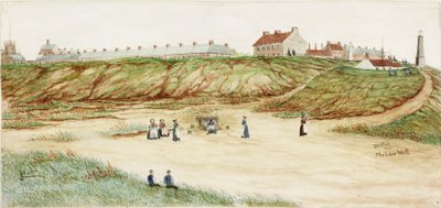 Vázlat a Törvénykúthoz (akvarell, testfesték és ceruza papíron) alkotó: James Henry Cleet