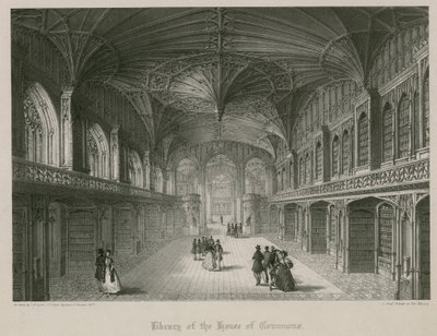 Az alsóház könyvtára, Thomas Hopper tervei alapján alkotó: James Henry Lynch