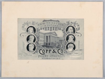 Féltónusú gravírozás: Hogyan szerezzünk szabadalmat, Copp & Co. Patent Attorneys, Washington, D.C. alkotó: James Henry Moser