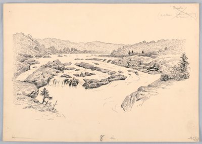 River Rapids, Design for Washington Board of Trade Dinner, 1908. május 13 alkotó: James Henry Moser