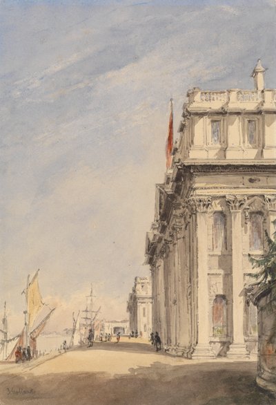 A Royal Naval College homlokzata, Greenwich alkotó: James Holland