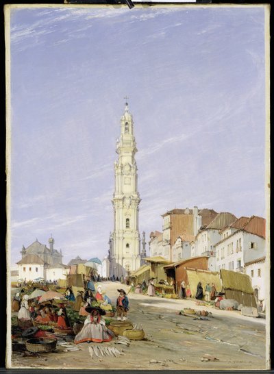 A klérusok tornya, Porto, Portugália, 1837 alkotó: James Holland
