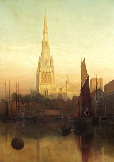 St Mary Redcliffe, Bristol, valószínűleg 1886 (olaj, vászon) alkotó: James Jackson Curnock