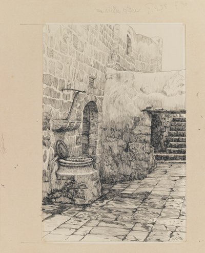 Egy régi ciszterna, illusztráció a mi Urunk Jézus Krisztus életéből (tinta és grafit papíron) alkotó: James Jacques Joseph Tissot