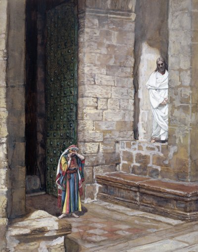És Jézust egyedül hagyták, és ott volt egy nő a közepén, illusztráció a Krisztus életéhez, 1886-94 körül (wc és gouache kartonon) alkotó: James Jacques Joseph Tissot