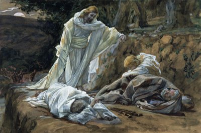 Could You Not Watch with Me One Hour?, illusztráció: Krisztus élete, 1886-94 (wc és gouache kartonon) alkotó: James Jacques Joseph Tissot