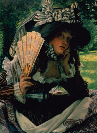 Lány legyezővel, 1870-71 körül alkotó: James Jacques Joseph Tissot