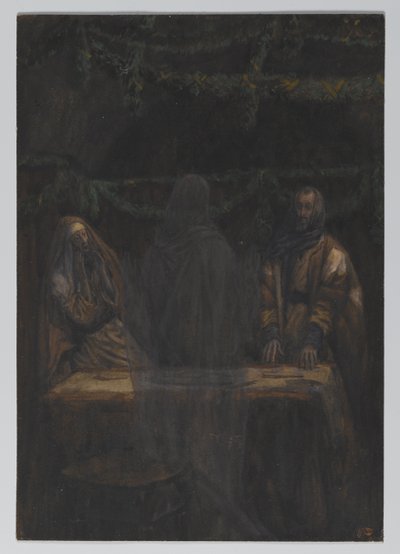 Eltűnt a szemük elől, illusztráció az Urunk Jézus Krisztus élete, 1886-94 (wc grafit felett papíron) című könyvéből alkotó: James Jacques Joseph Tissot