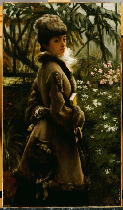 Az üvegházban, 1867-69 körül alkotó: James Jacques Joseph Tissot