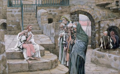 Jézus és a kisgyermek, illusztráció a Krisztus életéhez, 1886-94 körül (wc és gouache kartonon) alkotó: James Jacques Joseph Tissot