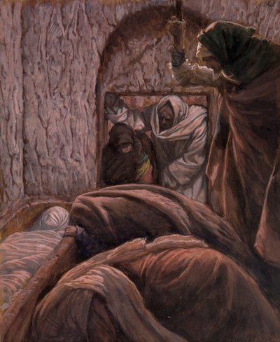 Jézus a sírban, illusztráció: Krisztus élete, 1884-96 (wc és gouache kartonon) alkotó: James Jacques Joseph Tissot