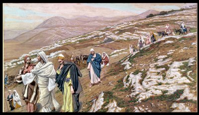 Jézus útban Galileába, illusztráció a Krisztus életéhez, 1886-96 körül (guache, kartonpapír) alkotó: James Jacques Joseph Tissot