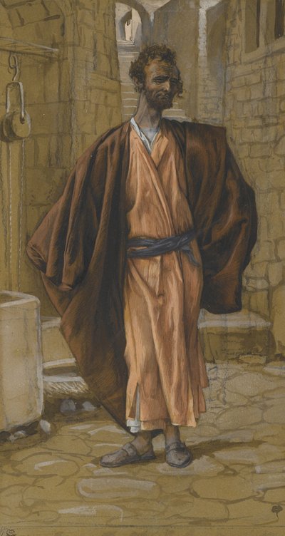 Iskariótes Júdás, illusztráció az Urunk Jézus Krisztus életéből, 1886-94 (wc grafit fölött, papíron) alkotó: James Jacques Joseph Tissot
