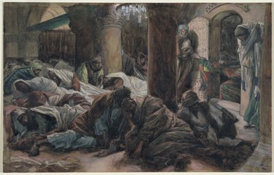 Mária Magdolna fut, és elmondja a tanítványoknak, hogy Krisztus teste már nincs a sírban, illusztráció: Krisztus élete, 1886-94 (wc és gouache kartonon) alkotó: James Jacques Joseph Tissot