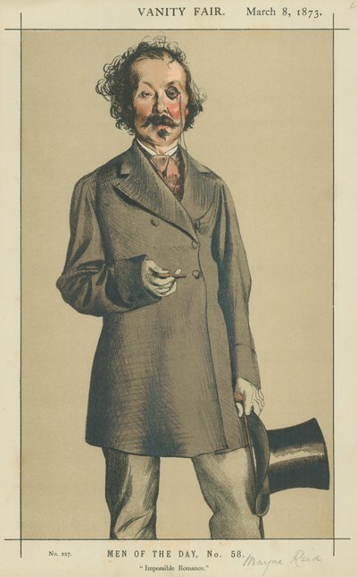 Mr Talbot Mayne Reid, Lehetetlen romantika, 1873. március 8., Vanity Fair rajzfilm alkotó: James Jacques Joseph Tissot
