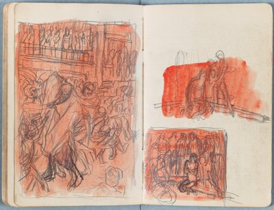Oldalak a Vázlatok Urunk Jézus Krisztus életéhez című albumból, az 1880-as évek végén (grafit és mosás papíron) alkotó: James Jacques Joseph Tissot