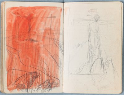 Oldalak a Vázlatok Urunk Jézus Krisztus életéhez című albumból, az 1880-as évek végén (grafit és mosás papíron) alkotó: James Jacques Joseph Tissot
