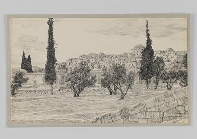 A pogányok udvarának helye, Haram, illusztráció az Urunk Jézus Krisztus életéből (tinta papíron) alkotó: James Jacques Joseph Tissot