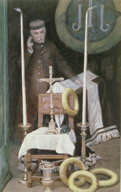A zarándok portréja (önarckép), illusztráció a Krisztus életéhez, 1886-96 körül (guache, kartonpapír) alkotó: James Jacques Joseph Tissot
