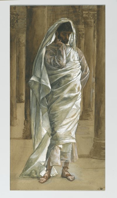 Szent Tamás, illusztráció a mi Urunk Jézus Krisztus életéből, 1886-94 (wc grafit fölött, papíron) alkotó: James Jacques Joseph Tissot