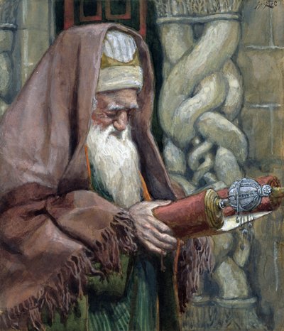 Simeon, illusztráció a Krisztus életéhez, 1886-94 körül (wc és gouache kartonon) alkotó: James Jacques Joseph Tissot
