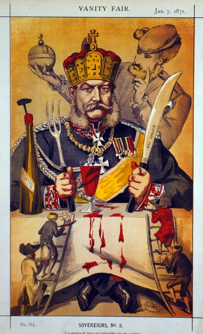 Sovereigns No.8 rajzfilm a Vanity Fairből, 1871 alkotó: James Jacques Joseph Tissot
