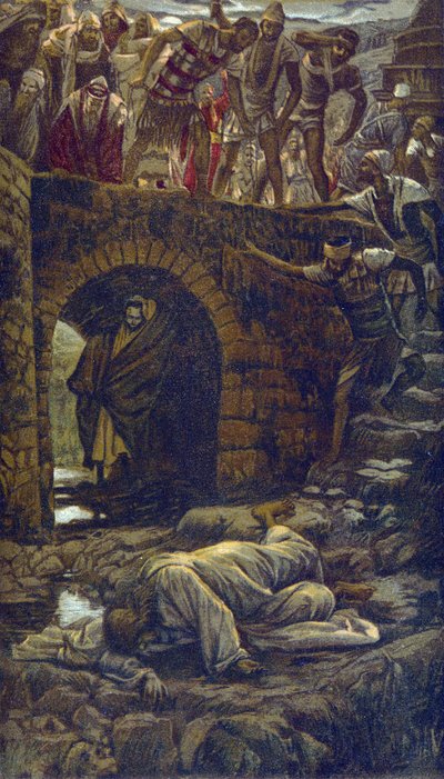 A Kedron-patak hídja – „A mi Urunk Jézus Krisztus élete” című filmből – James Tissot 1899 – La vie de notre seigneur Jesus Christ, Jacques Joseph (Jacques-Joseph) Tissot, James Tissot (1836-1902) alkotó: James Jacques Joseph Tissot