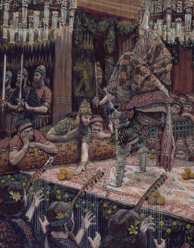 Heródiás lánya táncol, illusztráció a Krisztus életéhez, 1886-94 (wc és gouache kartonon) alkotó: James Jacques Joseph Tissot