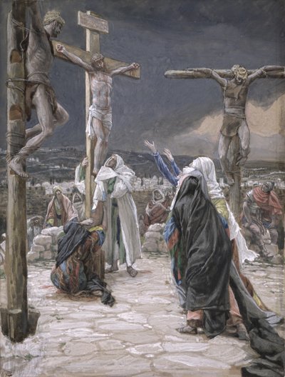 Jézus halála, illusztráció a Krisztus életéhez, 1884-96 körül (Wc és gouache kartonon) alkotó: James Jacques Joseph Tissot