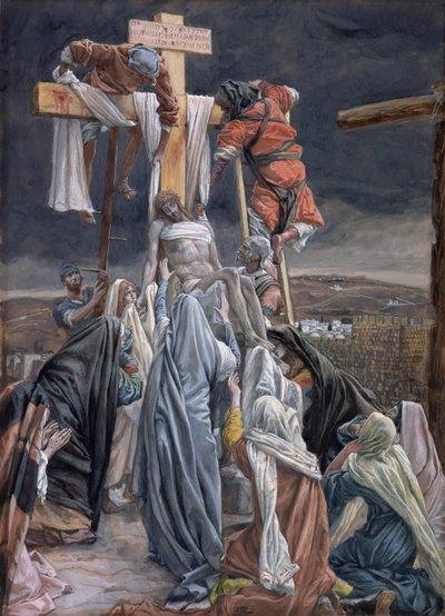 A keresztről való leszállás, illusztráció a Krisztus életéhez, 1884-96 körül (wc és gouache kartonon) alkotó: James Jacques Joseph Tissot