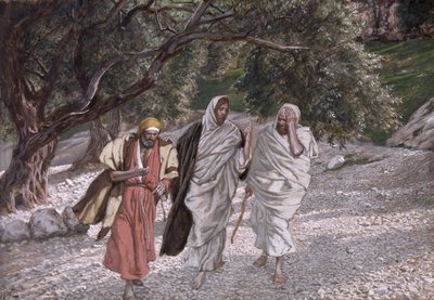 A tanítványok az emmauszi úton, illusztráció a Krisztus életéhez, 1884-96 (wc és gouache kartonon) alkotó: James Jacques Joseph Tissot