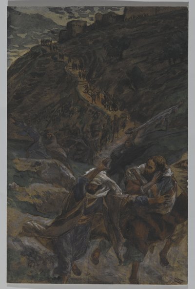 Az apostolok menekülése, illusztráció az Urunk, Jézus Krisztus élete című könyvből, 1886-94 (wc grafit felett, papíron) alkotó: James Jacques Joseph Tissot