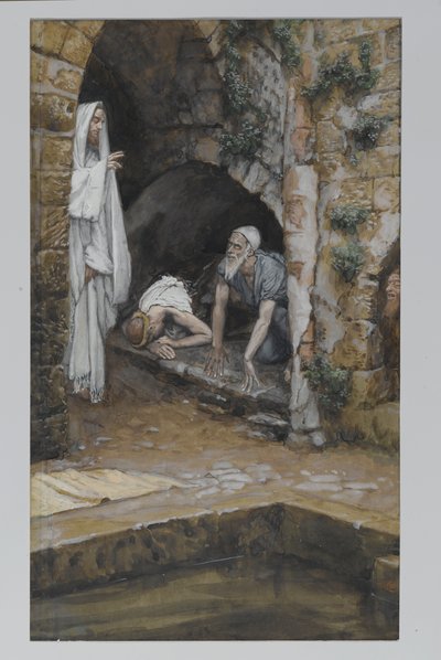 A fogyatékos ember, illusztráció a mi Urunk Jézus Krisztus életéből (wc grafit fölött, papíron) alkotó: James Jacques Joseph Tissot