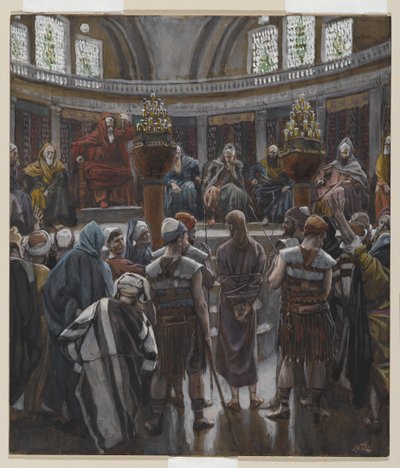 Reggeli ítélet, illusztráció az Urunk Jézus Krisztus élete című könyvből, 1886-94 (wc grafit fölött, papíron) alkotó: James Jacques Joseph Tissot