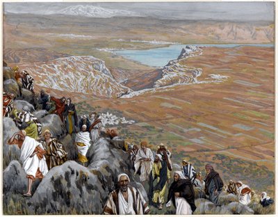 Az emberek keresik Krisztust, hogy királlyá tegye, illusztráció a Krisztus életéhez, 1886-94 körül (wc és gouache kartonon) alkotó: James Jacques Joseph Tissot