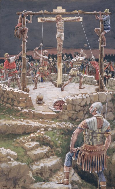 A kereszt ékelése, illusztráció a Krisztus életéhez, 1886-94 körül (wc és gouache kartonon) alkotó: James Jacques Joseph Tissot