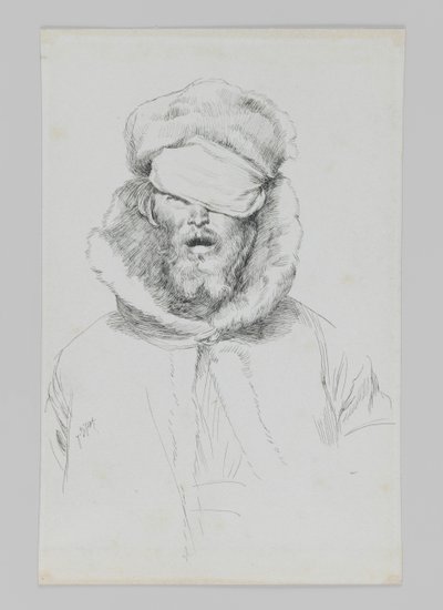 Zsidó típus, illusztráció az Urunk Jézus Krisztus életéből (tinta papíron) alkotó: James Jacques Joseph Tissot