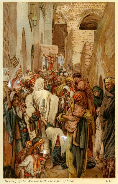 A nő gyógyítása vérkérdéssel - Biblia alkotó: James Jacques Joseph after Tissot