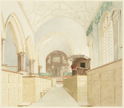 A St Mary-le-Port templom belseje alkotó: James Johnson