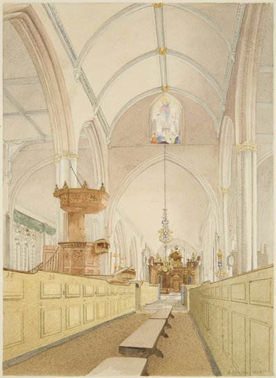 A Temple Church belseje keletre néz alkotó: James Johnson