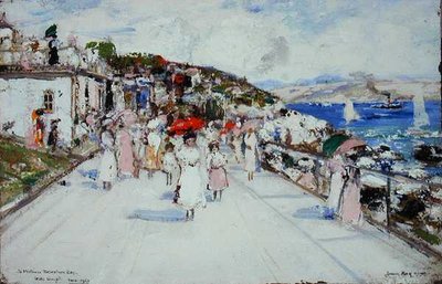 A sétányon alkotó: James Kay