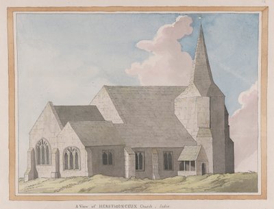 Herstmonceux-kastély, East Sussex: Kilátás alkotó: James Lambert  of Lewes
