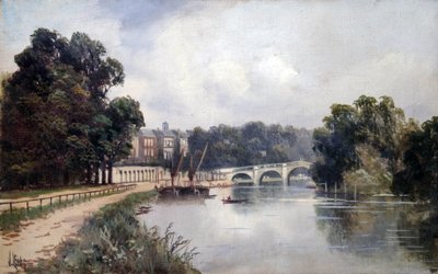 Cholmondeley Walk, a Richmond Bridge felé nézve alkotó: James Lewis