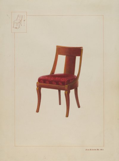 Mahagóni szék alkotó: James M. Lawson
