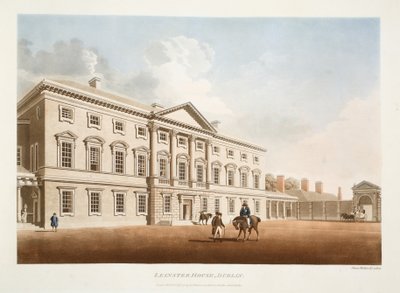 Leinster House, Dublin, 1792 (kézzel színezett metszet) alkotó: James Malton