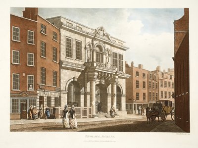 Tholsel, Dublin, 1798 (kézzel színezett metszet) alkotó: James Malton