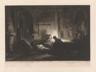 Szent család éjjel alkotó: James McArdell
