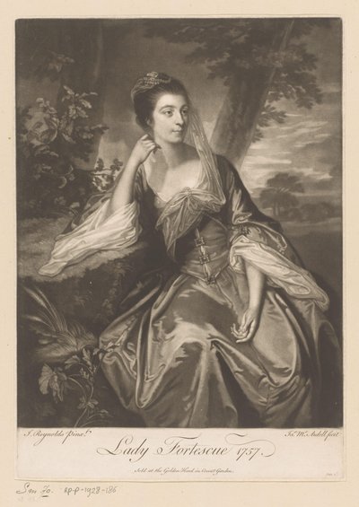 Anne Fortescue portréja Lady Fortescue (cím a tárgyon) alkotó: James McArdell