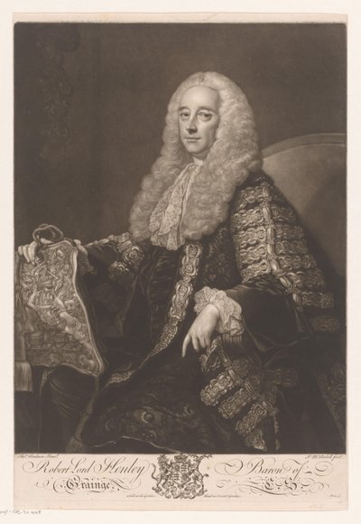 Robert Henley portréja Robert Lord Henley Grainge bárója (cím a tárgyon) alkotó: James McArdell