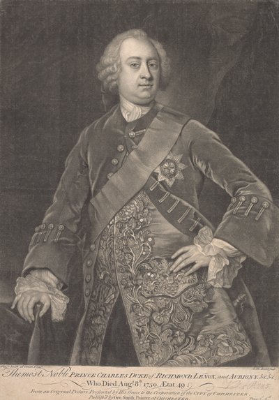 Károly herceg, Richmond, Lenox és Aubigny 2. hercege alkotó: James McArdell